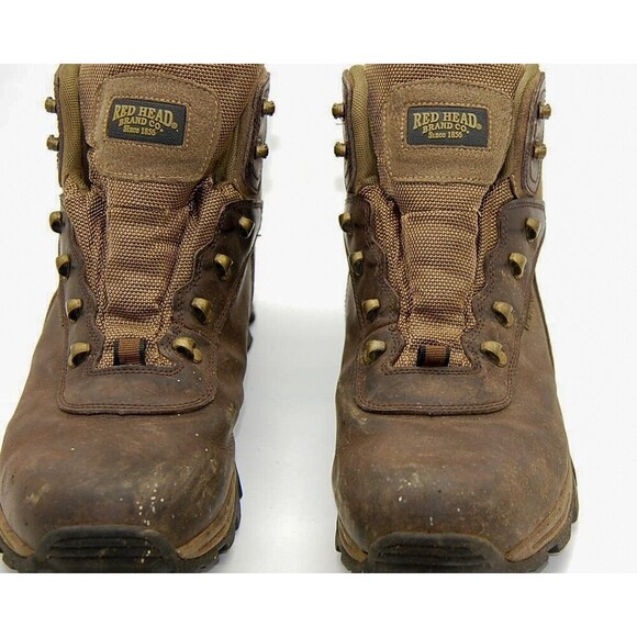 RedHead Boots Mens Sz 11.5W Wildcat Brown Leather Waterproof Hiking Work Ankle main image 9